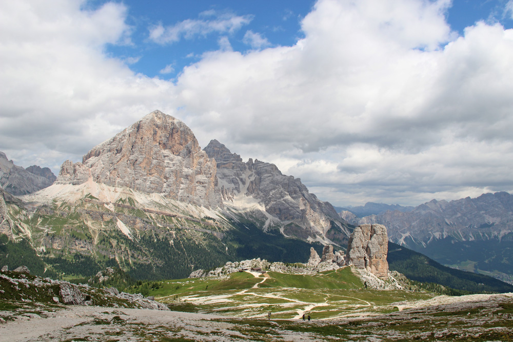 Die Cinque Torri vom Monte Averau (2649 m) aus