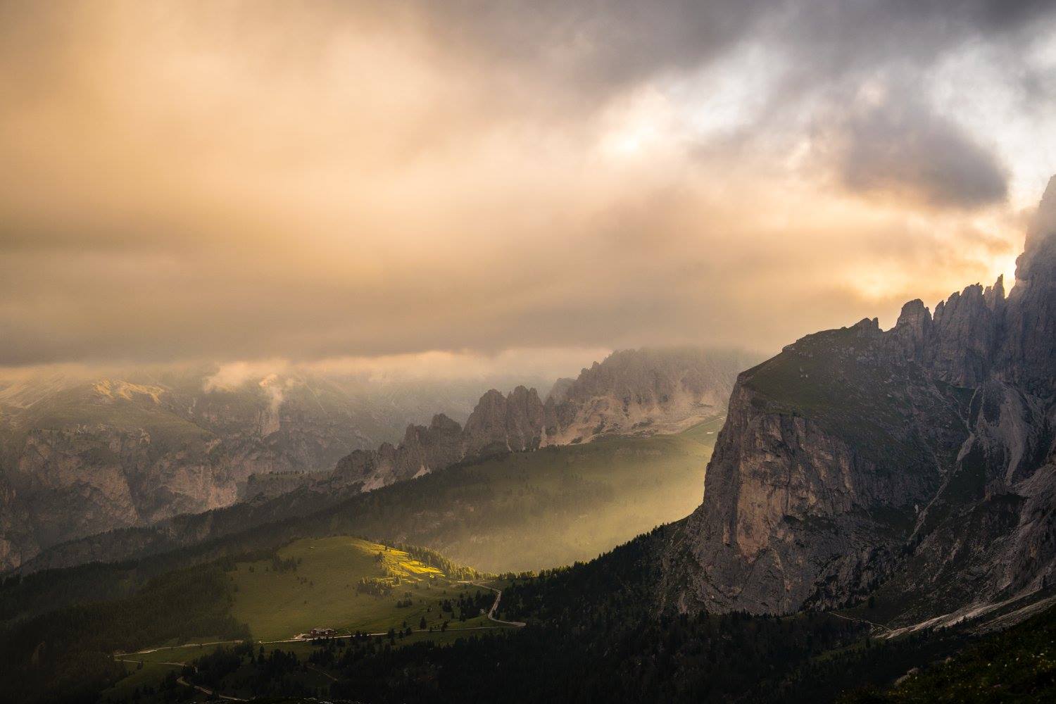 Die Cirspitzen beim Sonnenaufgang