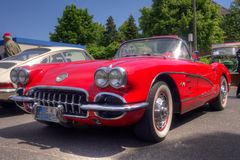 Die Corvette in Rot