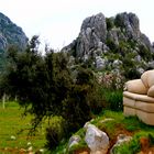 Die Couch in der türkischen Berglandschaft