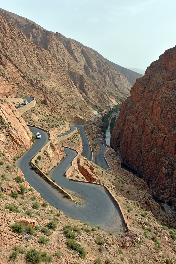 Die Dades-Schlucht im Atlasgebirge in Marokko