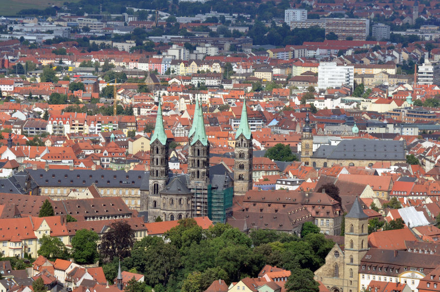 Die Dächer von Bamberg, Sicht von der Altenburg