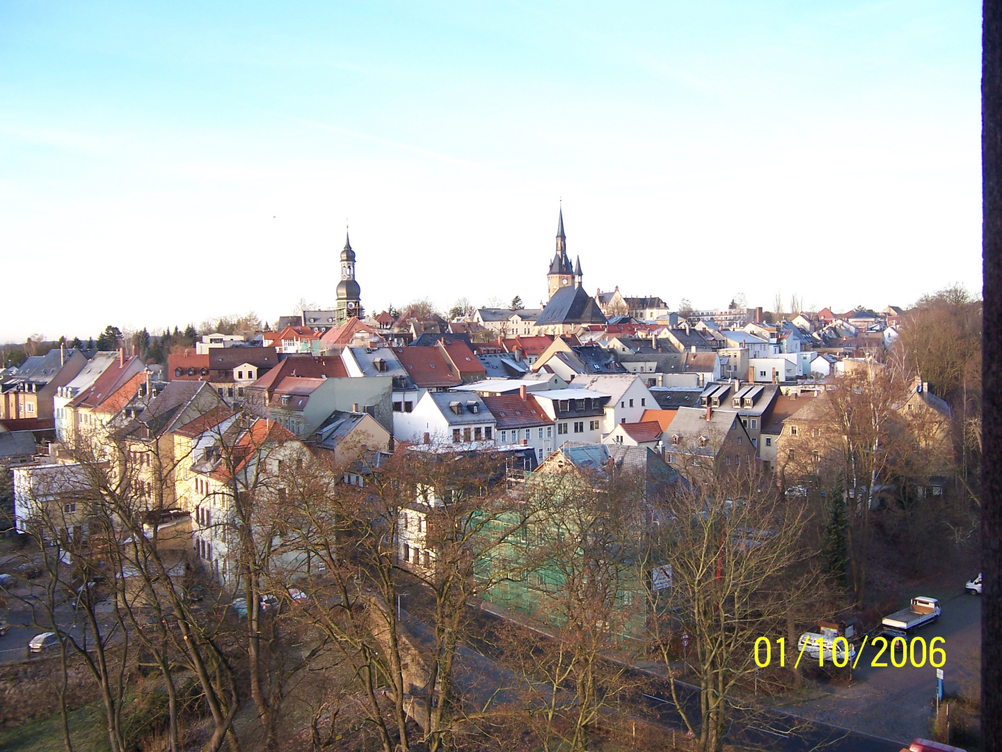 Die Dächer von Waldenburg/Sa.