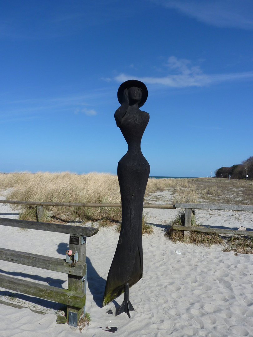 Die Dame am Strand