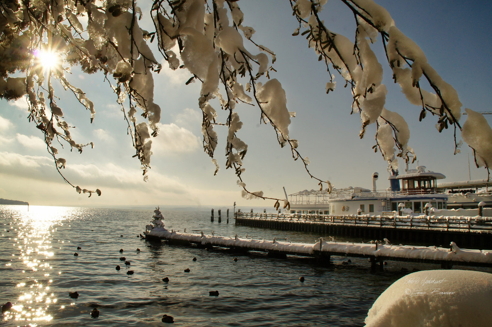 Die Dampfer am Ammersee im Winterschlaf