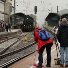 Die Dampflokfotografen, leider war das Wetter nicht ganz so schön, es hat geregnet....