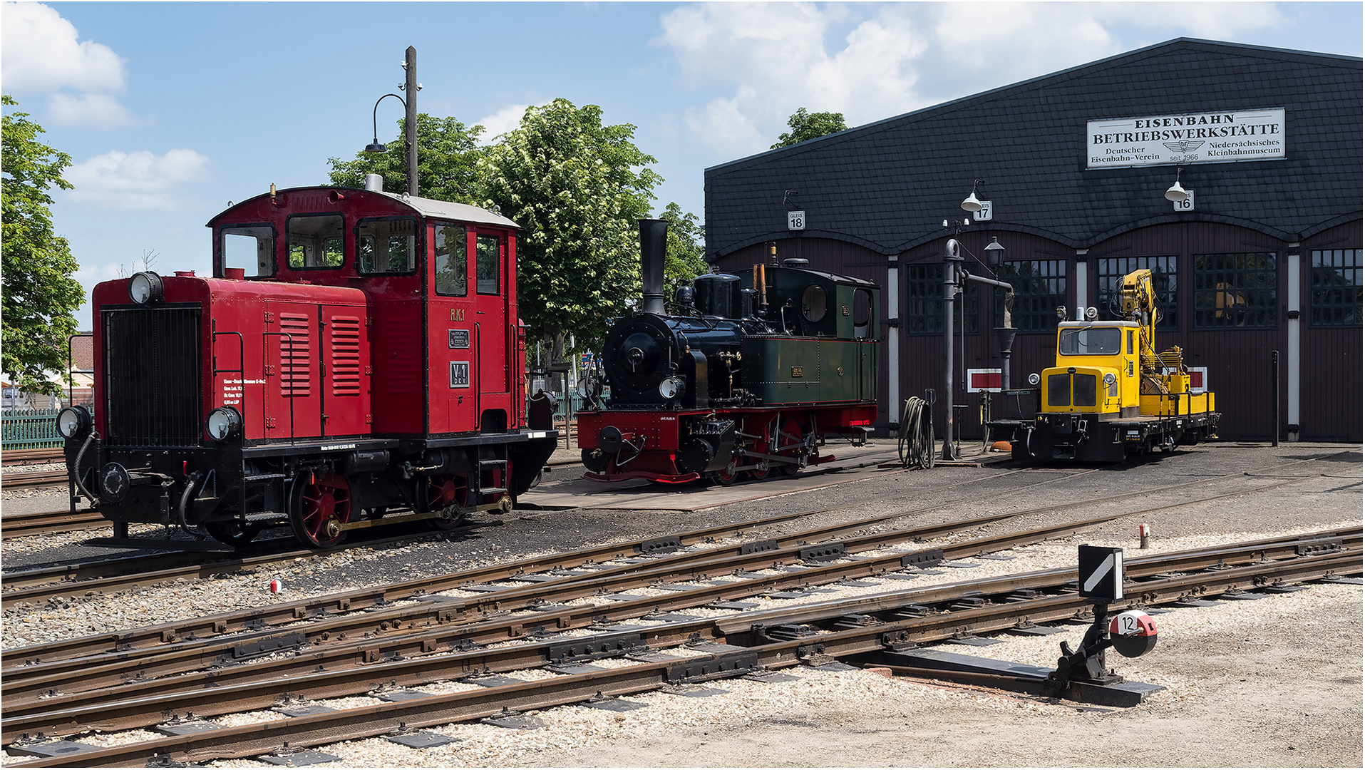 Die Dampflokomotive Hoya war nur zum Anschauen.....