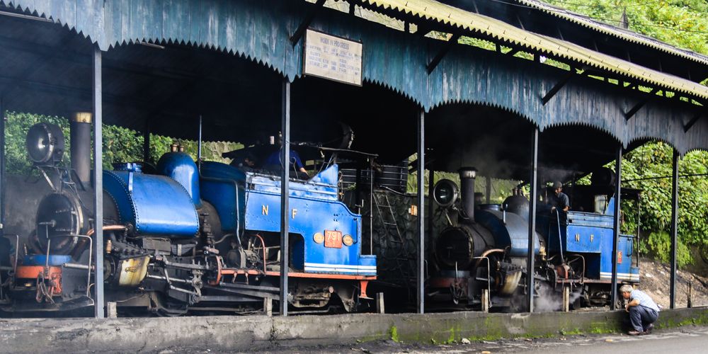 Die Dampflokomotiven des Darjeeling Himalayan Railway...