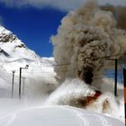 die dampfschneeschleuder der Rhätischen Bahn 