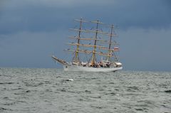 Die "Dar Mlodziezy" auf der Ostsee vor Warnemünde zur Hanse Sail 2013