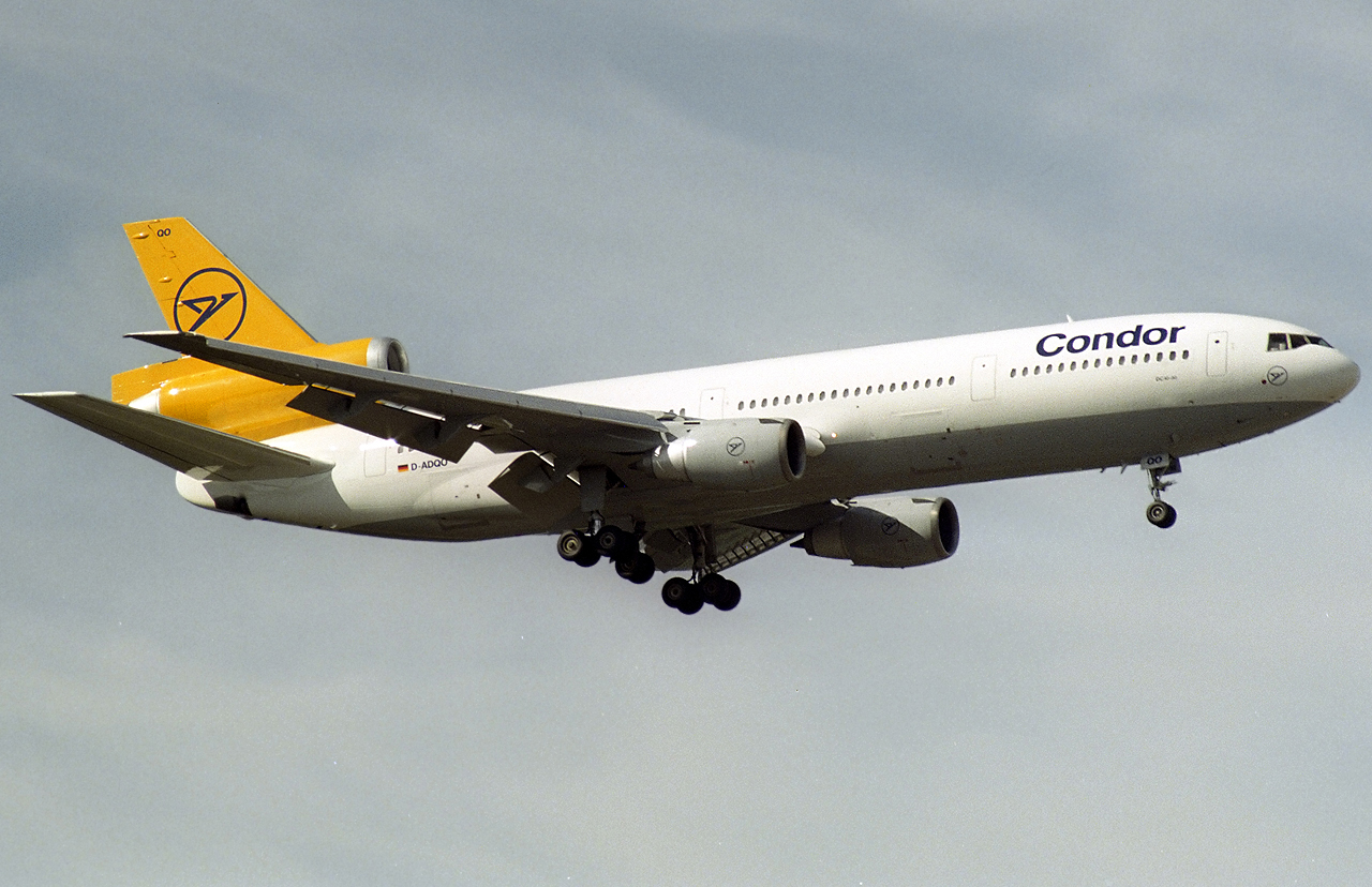 Die DC-10 von Condor, 1997 in Frankfurt/Main