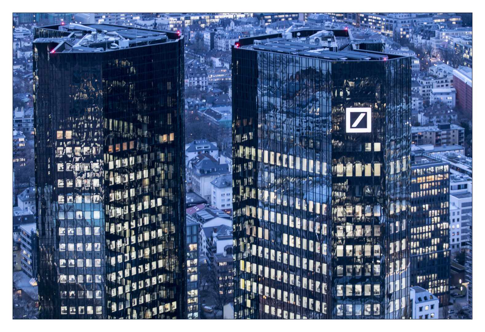 Die deutsche Bank macht blau