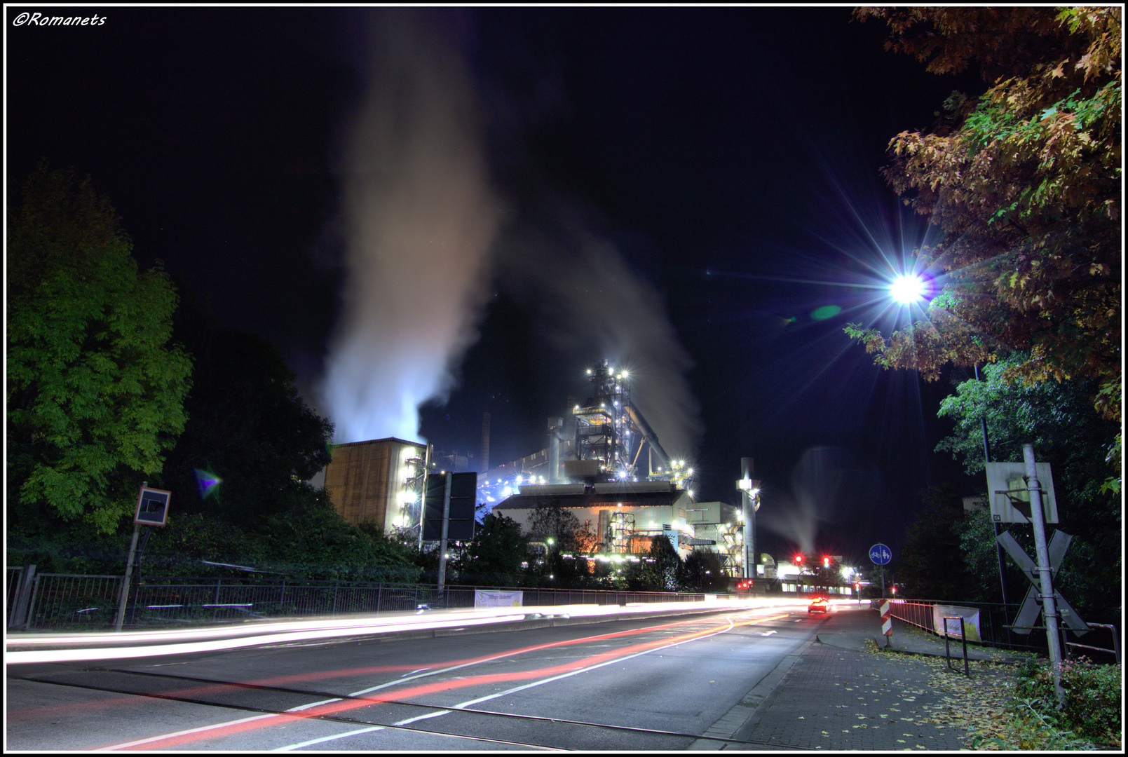 Die Dillinger Hütte bei Nacht