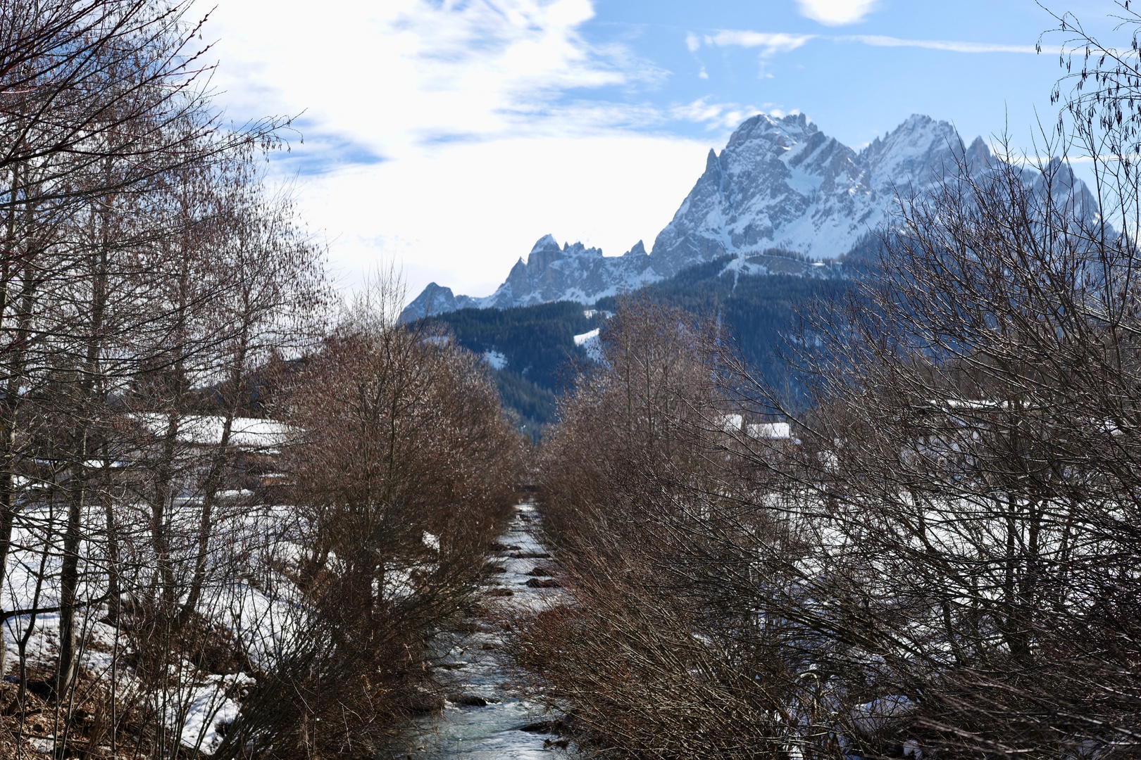 Die Dolomiten Mitte Februar 2020 / 3 Monate ohne Schneefall