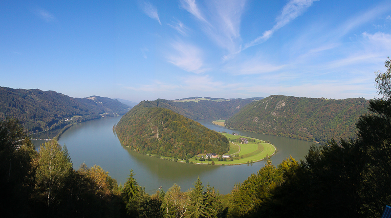 Die Donau als Schlögener Schlinge bei Haibach in Oberösterreich