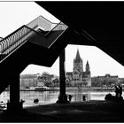 Die Donau mit Kirche am Mexikoplatz