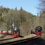 Die Doppelausfahrt aus Eisfelder Talmühle ....