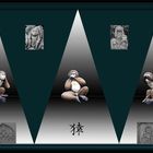 Die drei Affen Mizaru, Kikazaru und Iwazaru  (MW 1997/2 - jzz)