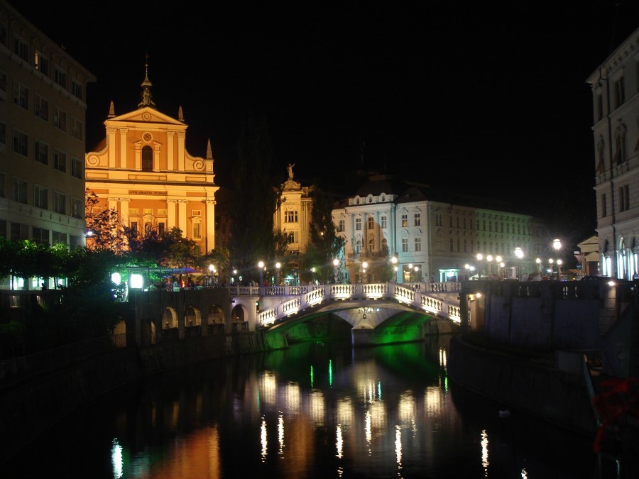 Die drei Brücken in Ljubljana