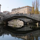 Die drei Brücken über die Ljubljanica