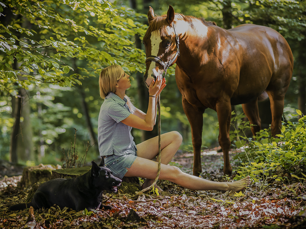 Die drei im Wald :)