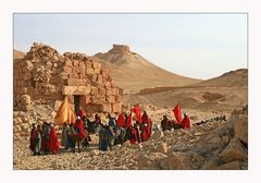 die Drusenburg von Palmyra mit "römischen Soldaten"