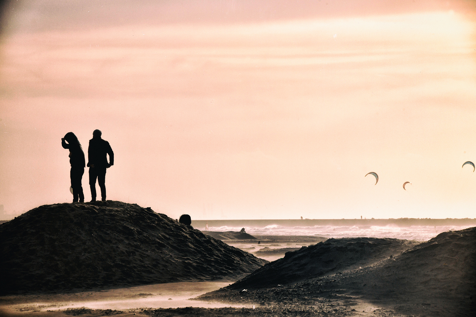 die düne erklommen