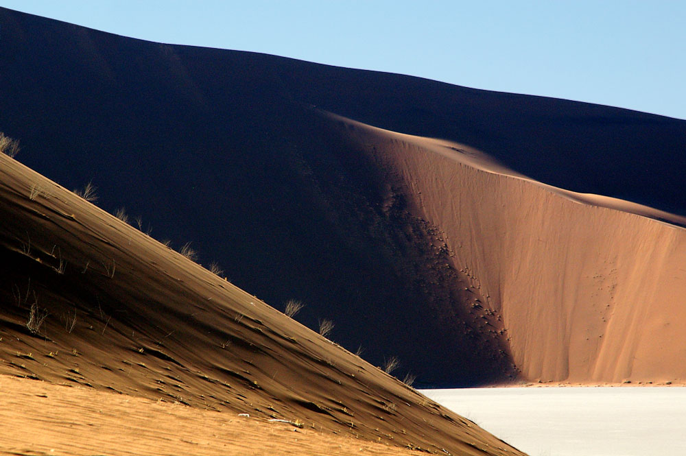 Die Dünen um das Death Vlei - unrasiert im Morgenlicht