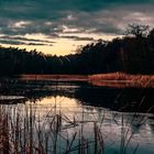 Die Dunkelheit bricht herein über der Krummen Lake