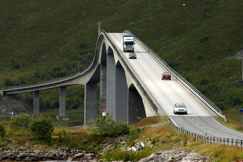 die E10 auf den Lofoten