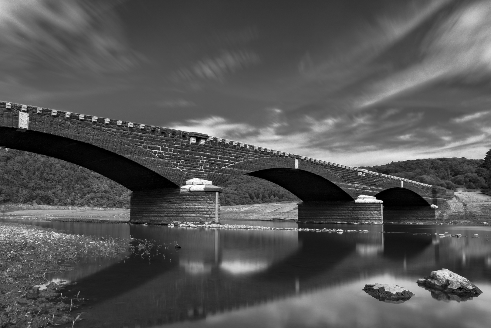 Die Ederseebrücke bei Asel 2018