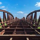 Die ehemalige Dömitzer Eisenbahnbrücke über die Elbe … 