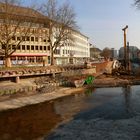 Die ehemalige Siegplatte als Großbaustelle