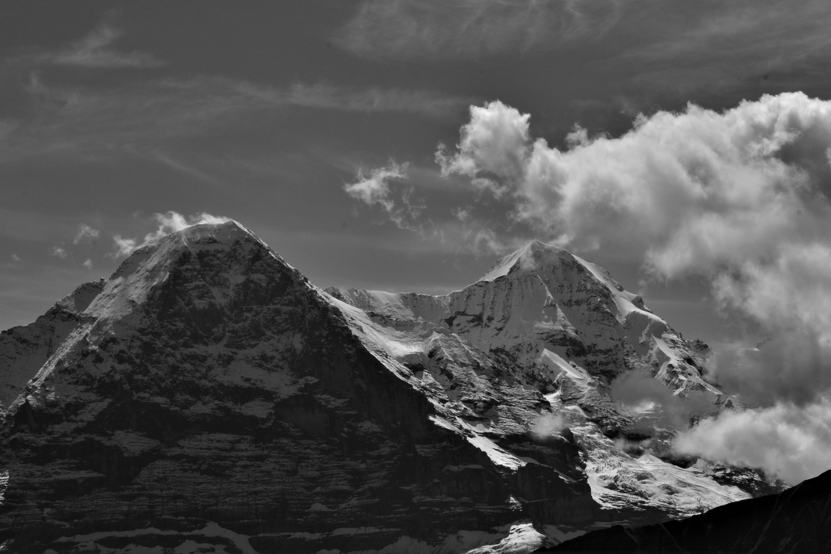 Die Eigernordwand im Morgenlicht