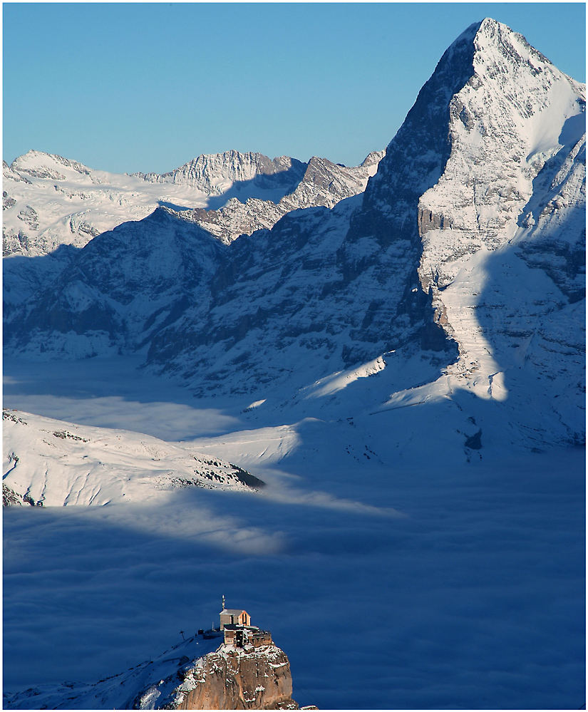 Die Eigernordwand im Schatten