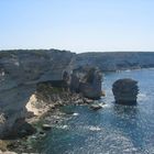 die Einfahrt zum Hafen von Bonifacio(Korsika)