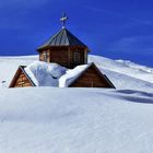 Die einzige Holzkirche im Hochgebirge von Georgia.