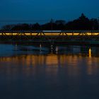 Die Eisenbahn-Lesumbrücke in Bremen-Burg V