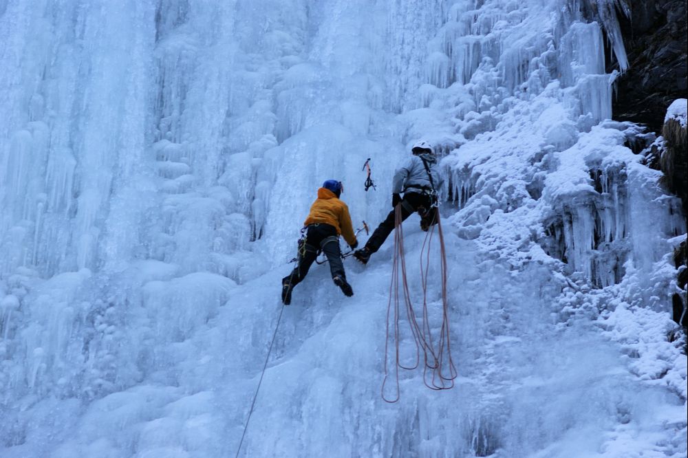 Die Eiskletterer im Weisstannental