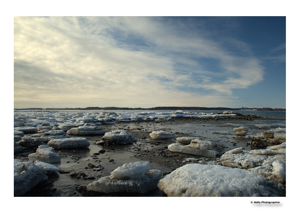 Die Eisschollen schmelzen