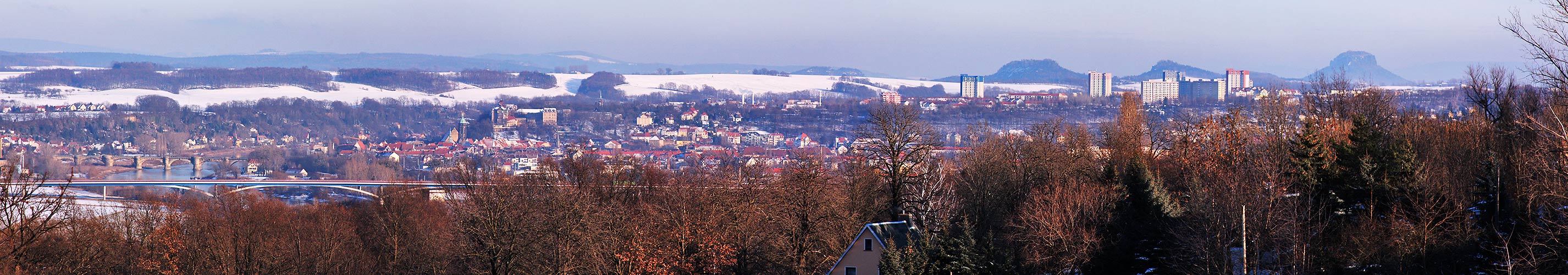 Die Elbbrücken bei Pirna, dem Tor zur Sächsischen Schweiz, bei unserem...