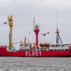 Die ELBE 1 im Hafen von Cuxhaven.....