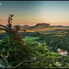 Die Elbe Abendämmerung