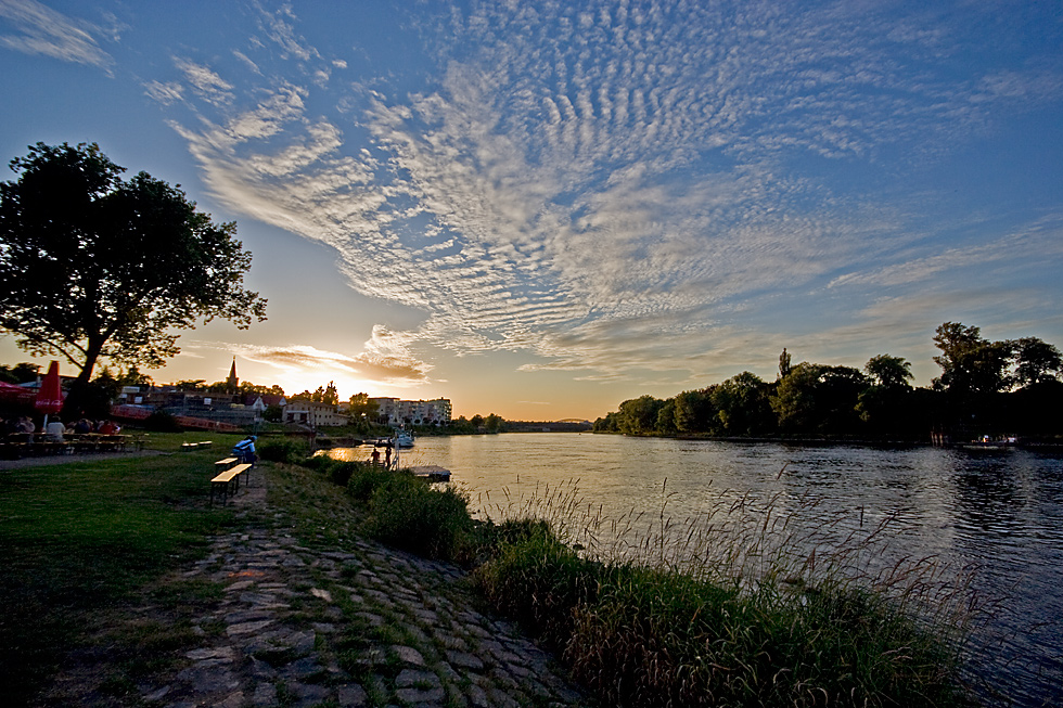 Die Elbe am Abend...