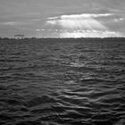 Die Elbe. Blick von Blankenese nach Cranz.