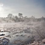 die Elbe dampft