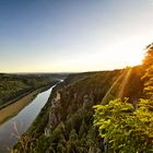 Die Elbe im Sonnenuntergang 