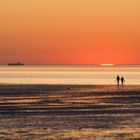 Die Elbe im Sonnenuntergang