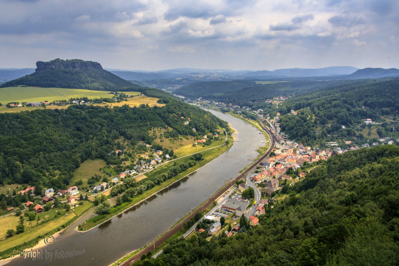 die Elbe vom Königsstein gesehen