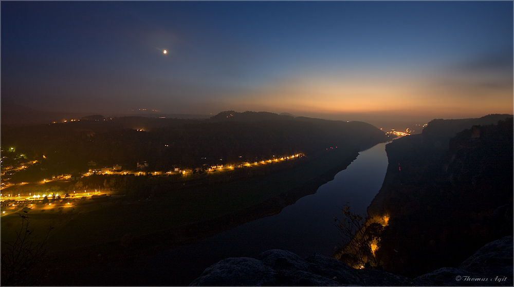 Die Elbe von der Bastei aus gesehen...